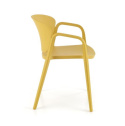 Halmar K491 krzesło plastik musztardowy, można sztaplować