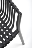 Halmar K492 krzesło czarny materiał tworzywo, możliwość sztaplowania