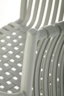 Halmar K492 krzesło popielate materiał tworzywo, możliwość sztaplowania