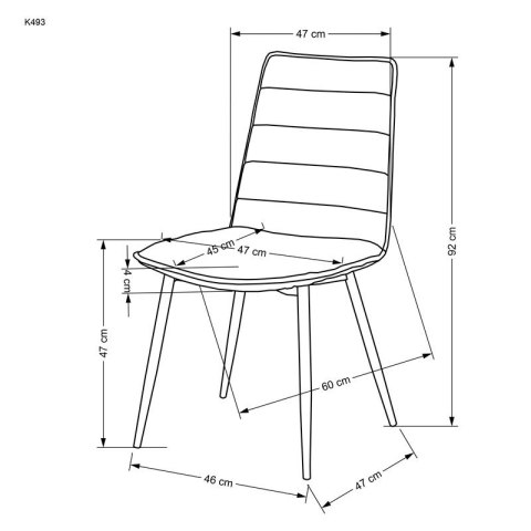 Halmar K493 krzesło beżowy materiał: tkanina / stal malowana proszkowo Halmar K493 krzesło beżowy materiał: tkanina / stal malowana proszkowo