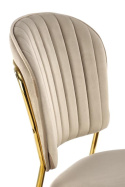 Halmar K499 krzesło beżowy, materiał: tkanina - velvet / stal chromowana złoty Halmar K499 krzesło beżowy, materiał: tkanina - velvet / stal chromowana złoty