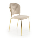 Halmar K499 krzesło beżowy, materiał: tkanina - velvet / stal chromowana złoty Halmar K499 krzesło beżowy, materiał: tkanina - velvet / stal chromowana złoty