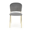 Halmar K499 krzesło popielaty, materiał: tkanina - velvet / stal chromowana złoty Halmar K499 krzesło popielaty, materiał: tkanina - velvet / stal chromowana złoty