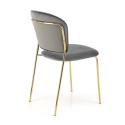 Halmar K499 krzesło popielaty, materiał: tkanina - velvet / stal chromowana złoty Halmar K499 krzesło popielaty, materiał: tkanina - velvet / stal chromowana złoty