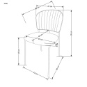 Halmar K499 krzesło różowy, materiał: tkanina - velvet / stal chromowana złoty Halmar K499 krzesło różowy, materiał: tkanina - velvet / stal chromowana złoty