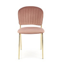 Halmar K499 krzesło różowy, materiał: tkanina - velvet / stal chromowana złoty Halmar K499 krzesło różowy, materiał: tkanina - velvet / stal chromowana złoty