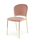Halmar K499 krzesło różowy, materiał: tkanina - velvet / stal chromowana złoty Halmar K499 krzesło różowy, materiał: tkanina - velvet / stal chromowana złoty