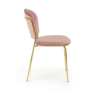 Halmar K499 krzesło różowy, materiał: tkanina - velvet / stal chromowana złoty Halmar K499 krzesło różowy, materiał: tkanina - velvet / stal chromowana złoty