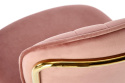 Halmar K499 krzesło różowy, materiał: tkanina - velvet / stal chromowana złoty Halmar K499 krzesło różowy, materiał: tkanina - velvet / stal chromowana złoty