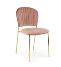 Halmar K499 krzesło różowy, materiał: tkanina - velvet / stal chromowana złoty Halmar K499 krzesło różowy, materiał: tkanina - velvet / stal chromowana złoty