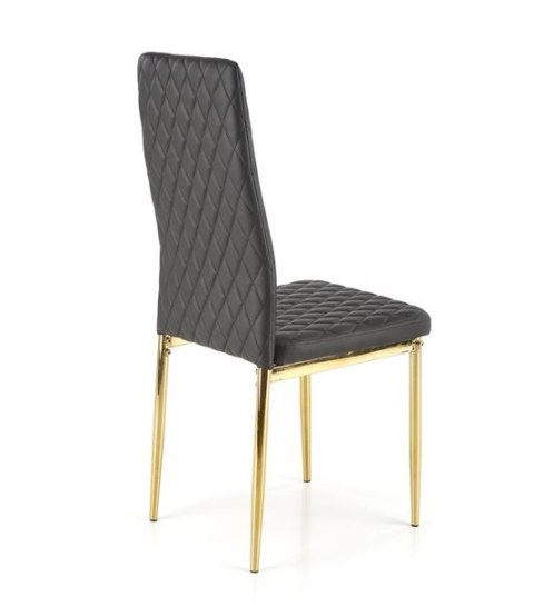 Halmar K501 krzesło czarny, materiał: ekoskóra / stal chromowana Halmar K501 krzesło czarny, materiał: ekoskóra / stal chromowana