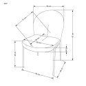 Halmar K507 krzesło kremowy, materiał: tkanina / stal malowana proszkowo Halmar K507 krzesło kremowy, materiał: tkanina / stal malowana proszkowo