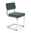 Halmar K510 krzesło ciemny zielony, materiał: tkanina - velvet / stal chromowana Halmar K510 krzesło ciemny zielony, materiał: tkanina - velvet / stal chromowana