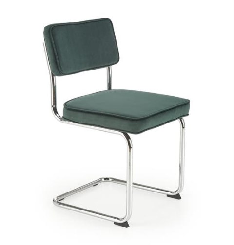 Halmar K510 krzesło ciemny zielony, materiał: tkanina - velvet / stal chromowana Halmar K510 krzesło ciemny zielony, materiał: tkanina - velvet / stal chromowana