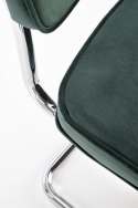 Halmar K510 krzesło ciemny zielony, materiał: tkanina - velvet / stal chromowana Halmar K510 krzesło ciemny zielony, materiał: tkanina - velvet / stal chromowana