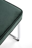 Halmar K510 krzesło ciemny zielony, materiał: tkanina - velvet / stal chromowana Halmar K510 krzesło ciemny zielony, materiał: tkanina - velvet / stal chromowana