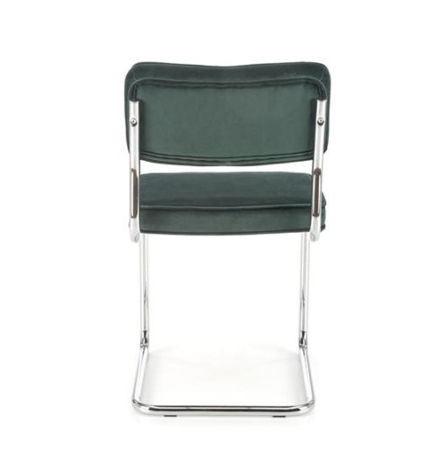 Halmar K510 krzesło ciemny zielony, materiał: tkanina - velvet / stal chromowana Halmar K510 krzesło ciemny zielony, materiał: tkanina - velvet / stal chromowana