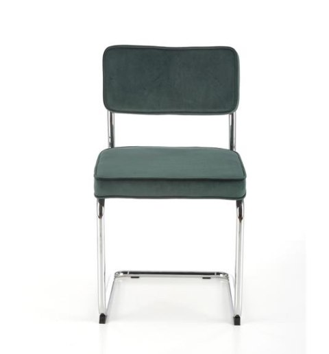 Halmar K510 krzesło ciemny zielony, materiał: tkanina - velvet / stal chromowana Halmar K510 krzesło ciemny zielony, materiał: tkanina - velvet / stal chromowana