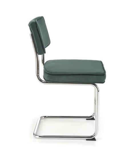 Halmar K510 krzesło ciemny zielony, materiał: tkanina - velvet / stal chromowana Halmar K510 krzesło ciemny zielony, materiał: tkanina - velvet / stal chromowana