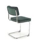 Halmar K510 krzesło ciemny zielony, materiał: tkanina - velvet / stal chromowana Halmar K510 krzesło ciemny zielony, materiał: tkanina - velvet / stal chromowana