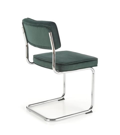 Halmar K510 krzesło ciemny zielony, materiał: tkanina - velvet / stal chromowana Halmar K510 krzesło ciemny zielony, materiał: tkanina - velvet / stal chromowana