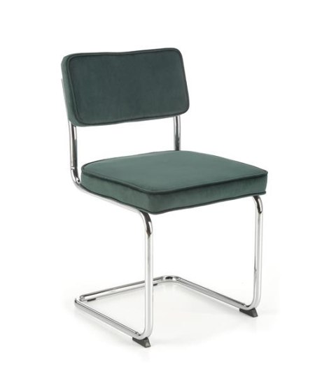 Halmar K510 krzesło ciemny zielony, materiał: tkanina - velvet / stal chromowana Halmar K510 krzesło ciemny zielony, materiał: tkanina - velvet / stal chromowana