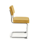 Halmar K510 krzesło musztardowy, materiał: tkanina - velvet / stal chromowana Halmar K510 krzesło musztardowy, materiał: tkanina - velvet / stal chromowana