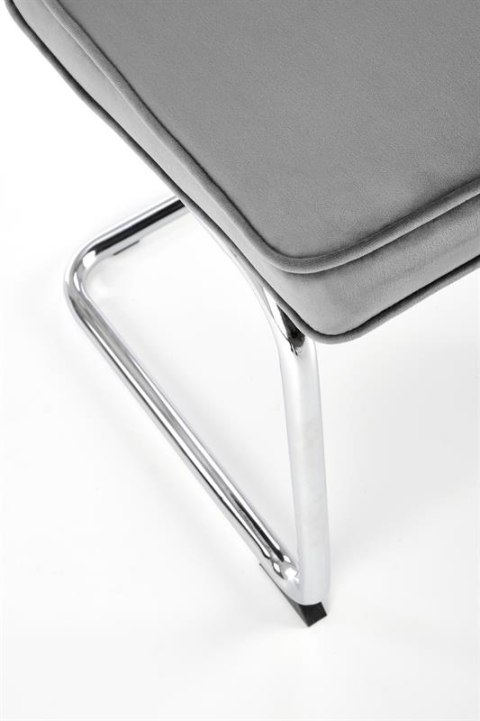 Halmar K510 krzesło popielaty, materiał: tkanina - velvet / stal chromowana Halmar K510 krzesło popielaty, materiał: tkanina - velvet / stal chromowana