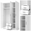 SZAFA DWUDRZWIOWA Z SZUFLADAMI LIMA S-2 Halmar BIAŁA POŁYSK MDF laminat obrzeża ABS PÓŁKI DRĄŻEK SZAFA DWUDRZWIOWA Z SZUFLADAMI LIMA S-2 Halmar BIAŁA POŁYSK MDF laminat obrzeża ABS PÓŁKI DRĄŻEK