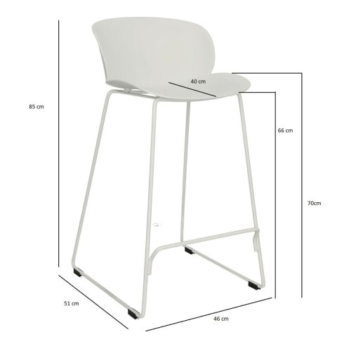 HOKER Vivia 66cm KRZESŁO BAROWE CZARNY Intesi SIEDZISKO TWORZYWO PP PODSTAWA STAL MALOWANA Z PODPÓRKĄ NA NOGI HOKER Vivia 66cm KRZESŁO BAROWE CZARNY Intesi SIEDZISKO TWORZYWO PP PODSTAWA STAL MALOWANA Z PODPÓRKĄ NA NOGI