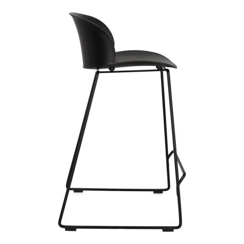 HOKER Vivia 66cm KRZESŁO BAROWE CZARNY Intesi SIEDZISKO TWORZYWO PP PODSTAWA STAL MALOWANA Z PODPÓRKĄ NA NOGI HOKER Vivia 66cm KRZESŁO BAROWE CZARNY Intesi SIEDZISKO TWORZYWO PP PODSTAWA STAL MALOWANA Z PODPÓRKĄ NA NOGI