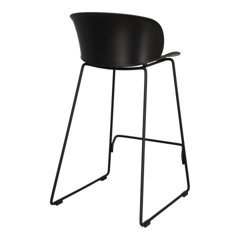 HOKER Vivia 66cm KRZESŁO BAROWE CZARNY Intesi SIEDZISKO TWORZYWO PP PODSTAWA STAL MALOWANA Z PODPÓRKĄ NA NOGI HOKER Vivia 66cm KRZESŁO BAROWE CZARNY Intesi SIEDZISKO TWORZYWO PP PODSTAWA STAL MALOWANA Z PODPÓRKĄ NA NOGI