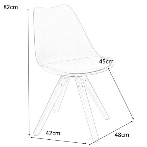 KRZESŁO NORDEN Star Square PP BIAŁE 1606 Intesi TWORZYWO PODUSZKA EKOSKÓRA nogi lite DREWNO BUKOWE naturalny KRZESŁO NORDEN Star Square PP BIAŁE 1606 Intesi TWORZYWO PODUSZKA EKOSKÓRA nogi lite DREWNO BUKOWE naturalny