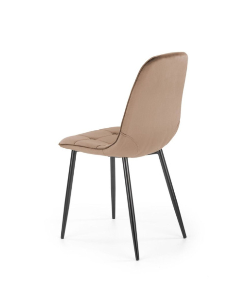 Halmar K417 krzesło beżowe tkanina - velvet / stal malowana proszkowo Halmar K417 krzesło beżowe tkanina - velvet / stal malowana proszkowo