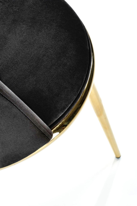 Halmar K460 krzesło czarne materiał: tkanina velvet / nogi metal złote Halmar K460 krzesło czarne materiał: tkanina velvet / nogi metal złote