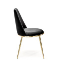 Halmar K460 krzesło czarne materiał: tkanina velvet / nogi metal złote Halmar K460 krzesło czarne materiał: tkanina velvet / nogi metal złote