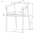 Halmar K489 krzesło popielaty materiał: tkanina / stal malowana Halmar K489 krzesło popielaty materiał: tkanina / stal malowana