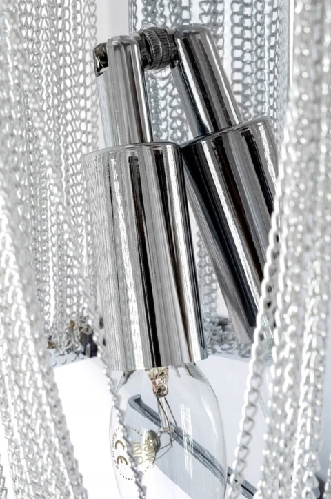 KINKIET LAMPA ŚCIENNA ATLANTA WALL 2 - SREBRNY aluminium stal 2 x E14 KING HOME KINKIET LAMPA ŚCIENNA ATLANTA WALL 2 - SREBRNY aluminium stal 2 x E14 KING HOME