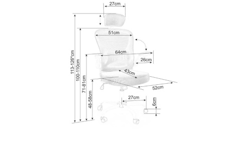 SIGNAL FOTEL OBROTOWY Q-639 SZARY TKANINA MEMBRANOWA STELAŻ BIAŁY TILT SIGNAL FOTEL OBROTOWY Q-639 SZARY TKANINA MEMBRANOWA STELAŻ BIAŁY TILT