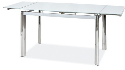 STÓŁ ROZKŁADANY GD020 BIAŁY / CHROM 120(180)x80 SIGNAL BLAT SZKŁO HARTOWANE STELAŻ METAL CHROMOWANY PROSTOKĄTNY STÓŁ ROZKŁADANY GD020 BIAŁY / CHROM 120(180)x80 SIGNAL BLAT SZKŁO HARTOWANE STELAŻ METAL CHROMOWANY PROSTOKĄTNY