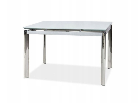STÓŁ ROZKŁADANY GD020 BIAŁY / CHROM 120(180)x80 SIGNAL BLAT SZKŁO HARTOWANE STELAŻ METAL CHROMOWANY PROSTOKĄTNY STÓŁ ROZKŁADANY GD020 BIAŁY / CHROM 120(180)x80 SIGNAL BLAT SZKŁO HARTOWANE STELAŻ METAL CHROMOWANY PROSTOKĄTNY
