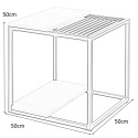 STOLIK KWADRATOWY GALLER DĄB Z GAZETNIKIEM MDF metal CZARNY KING HOME STOLIK KWADRATOWY GALLER DĄB Z GAZETNIKIEM MDF metal CZARNY KING HOME