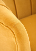Halmar AMORINITO 2 fotel wypoczynkowy musztardowy/ czarny materiał: tkanina - velvet /stal Halmar AMORINITO 2 fotel wypoczynkowy musztardowy/ czarny materiał: tkanina - velvet /stal