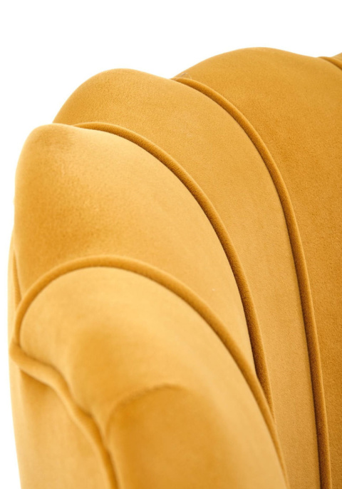 Halmar AMORINITO 2 fotel wypoczynkowy musztardowy/ czarny materiał: tkanina - velvet /stal Halmar AMORINITO 2 fotel wypoczynkowy musztardowy/ czarny materiał: tkanina - velvet /stal