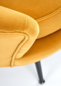 Halmar AMORINITO 2 fotel wypoczynkowy musztardowy/ czarny materiał: tkanina - velvet /stal Halmar AMORINITO 2 fotel wypoczynkowy musztardowy/ czarny materiał: tkanina - velvet /stal