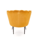 Halmar AMORINITO 2 fotel wypoczynkowy musztardowy/ czarny materiał: tkanina - velvet /stal Halmar AMORINITO 2 fotel wypoczynkowy musztardowy/ czarny materiał: tkanina - velvet /stal