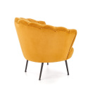 Halmar AMORINITO 2 fotel wypoczynkowy musztardowy/ czarny materiał: tkanina - velvet /stal Halmar AMORINITO 2 fotel wypoczynkowy musztardowy/ czarny materiał: tkanina - velvet /stal