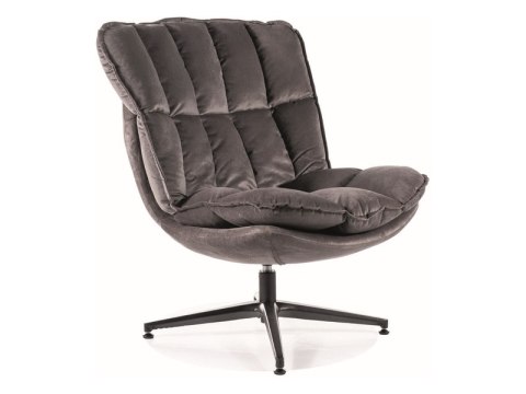 FOTEL VESTA VELVET CZARNY STELAŻ/ SZARY TAP.218 FOTEL VESTA VELVET CZARNY STELAŻ/ SZARY TAP.218