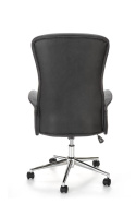 Halmar ARGENTO fotel obrotowy, grafitowy-czarny - krzesło biurowe do biurka, pracowni, gabinetu,tkanina / eco skóra, TILT