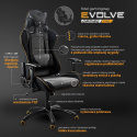 Halmar EVOLVE PRO Gaming fotel obrotowy, gabinetowy czarno-szarobeżowy-pomarańczowy Multiblock